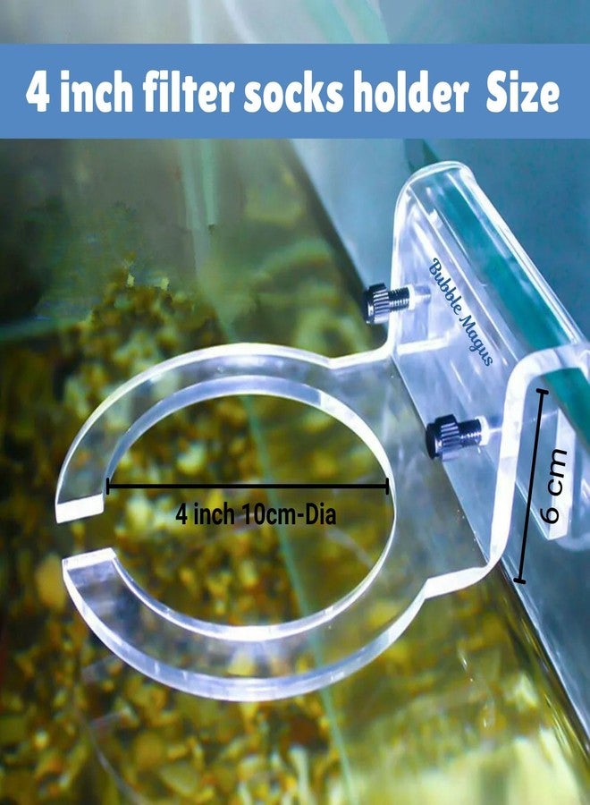 VAYINATO Bubble Magus Aquarium Sump Filter Socks Holder Transparent (4 Inch Dia) for Freshwater Aquariums, Ponds, Sumps Filtration by Petzlifeworld - Image 2